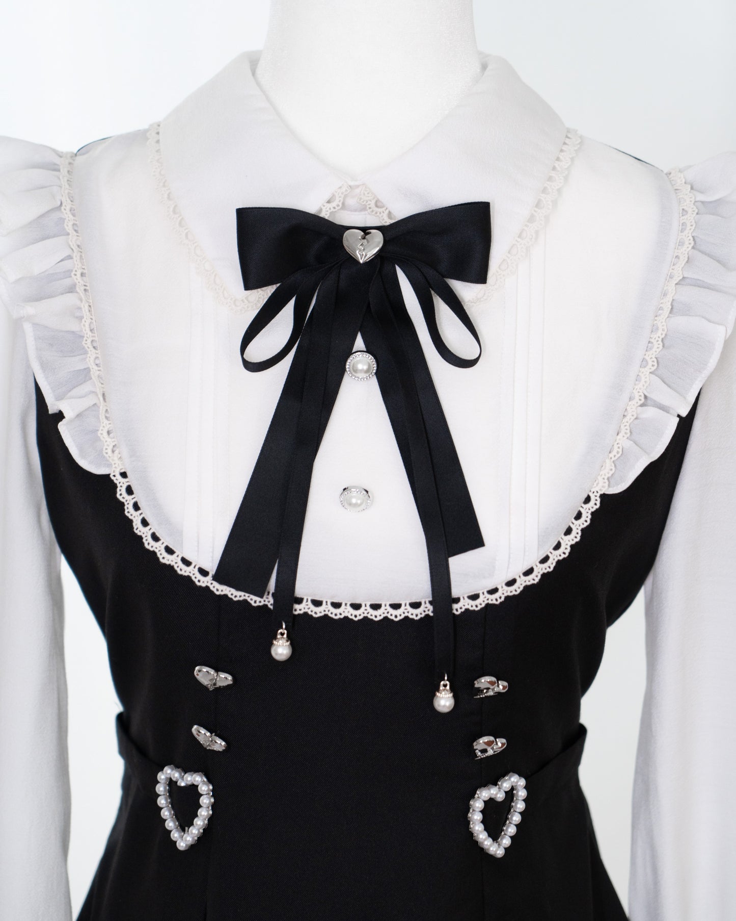 【Amu】“Kizu” metal broken heart bow in 2 colors HANDMADE by HoneyPepperIX