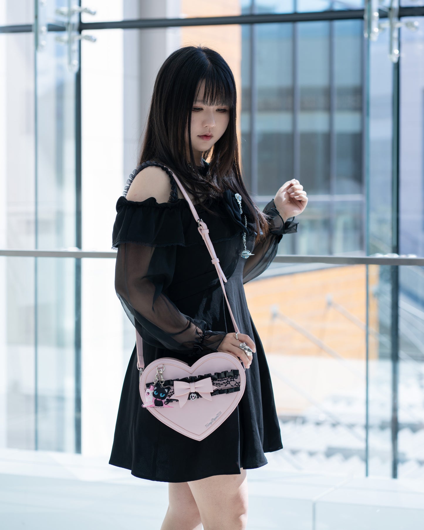 "DokiCharm" heart shape multi-wear purse【preorder】
