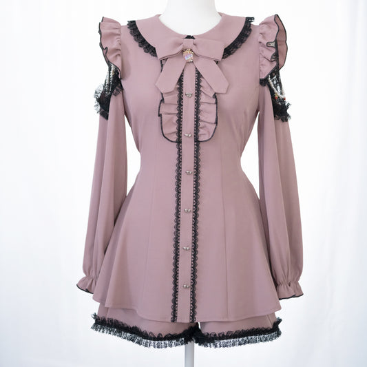 【Berry Pinky】HoneyPepperIX X BERRY "MIRAI" setup, top and shorts set in 2 colors