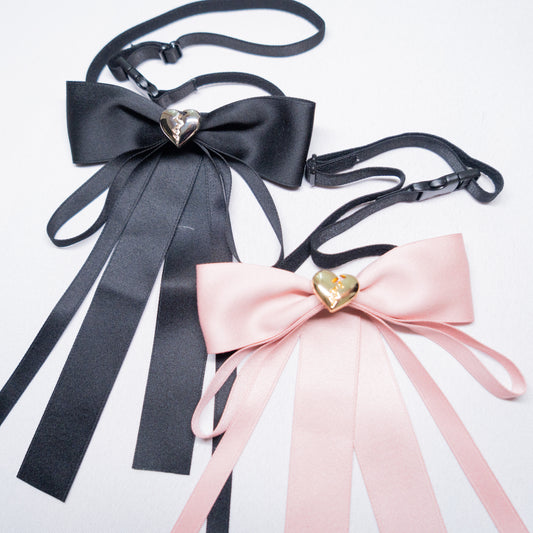 【Amu】“Kizu” metal broken heart bow in 2 colors HANDMADE by HoneyPepperIX