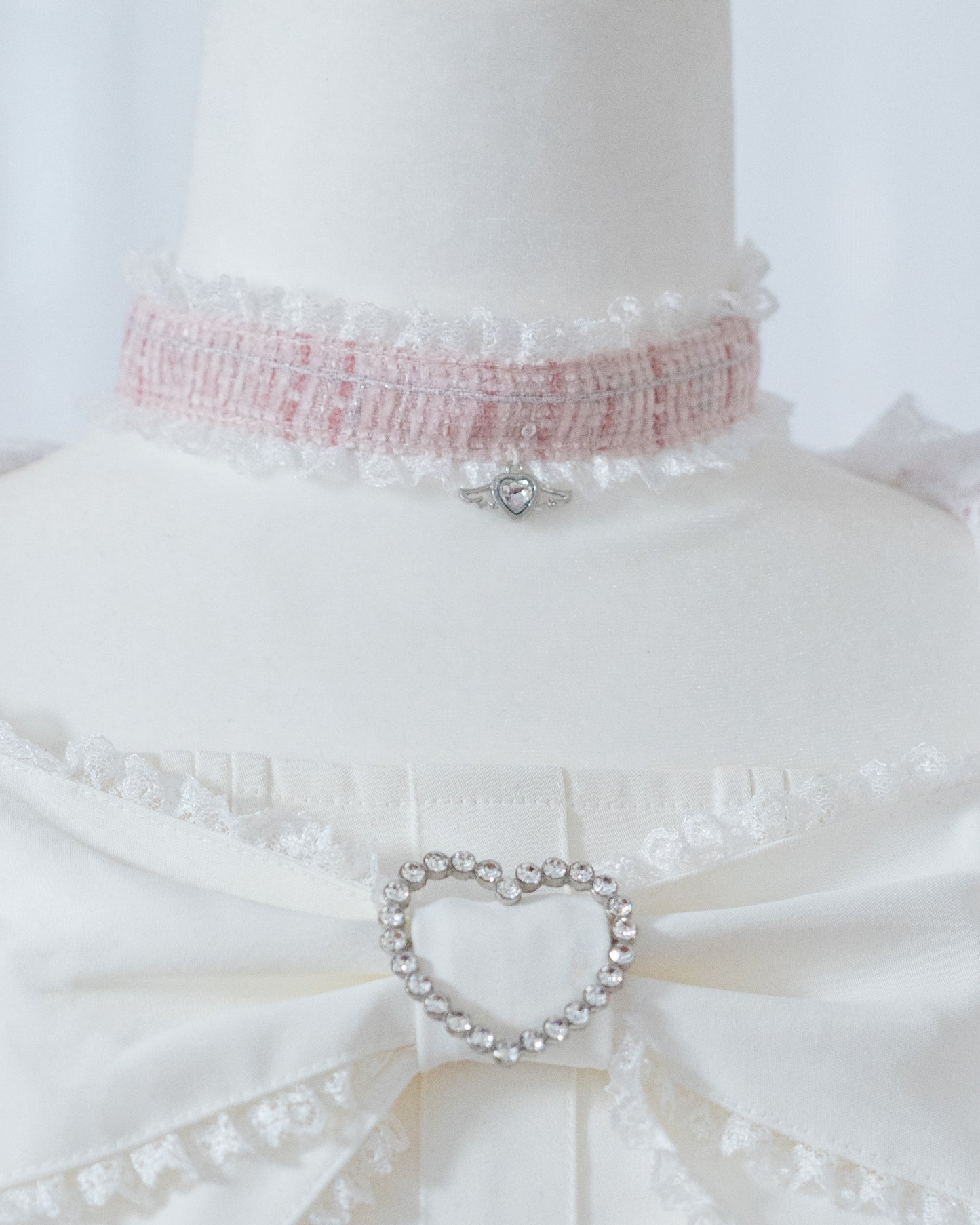 【Otome】"Yuki" setup, choker top and shorts set in 2 colors