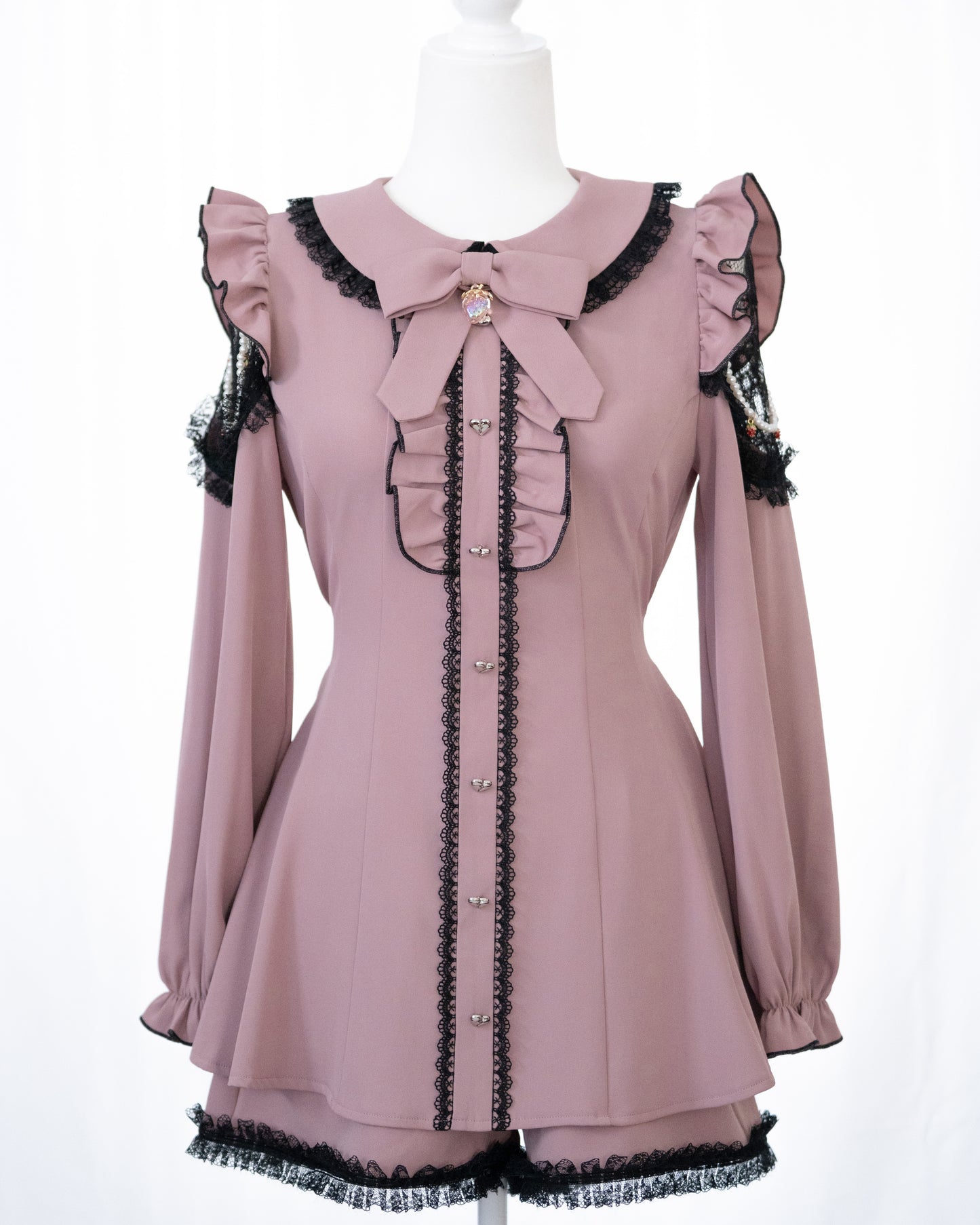 【Berry Pinky】HoneyPepperIX X BERRY "MIRAI" setup, top and shorts set in 2 colors