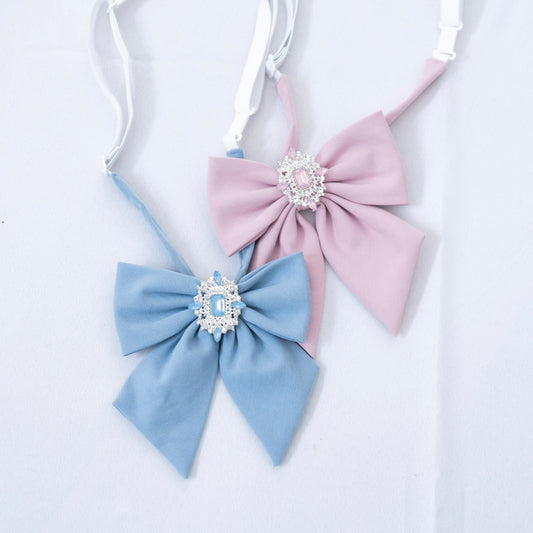 【MiZUiRO】"Garasu" collar bow tie in 2 colors by HoneyPepperIX